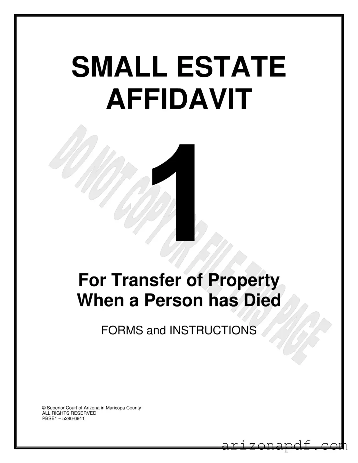 Fill in a Valid Arizona Estate Template