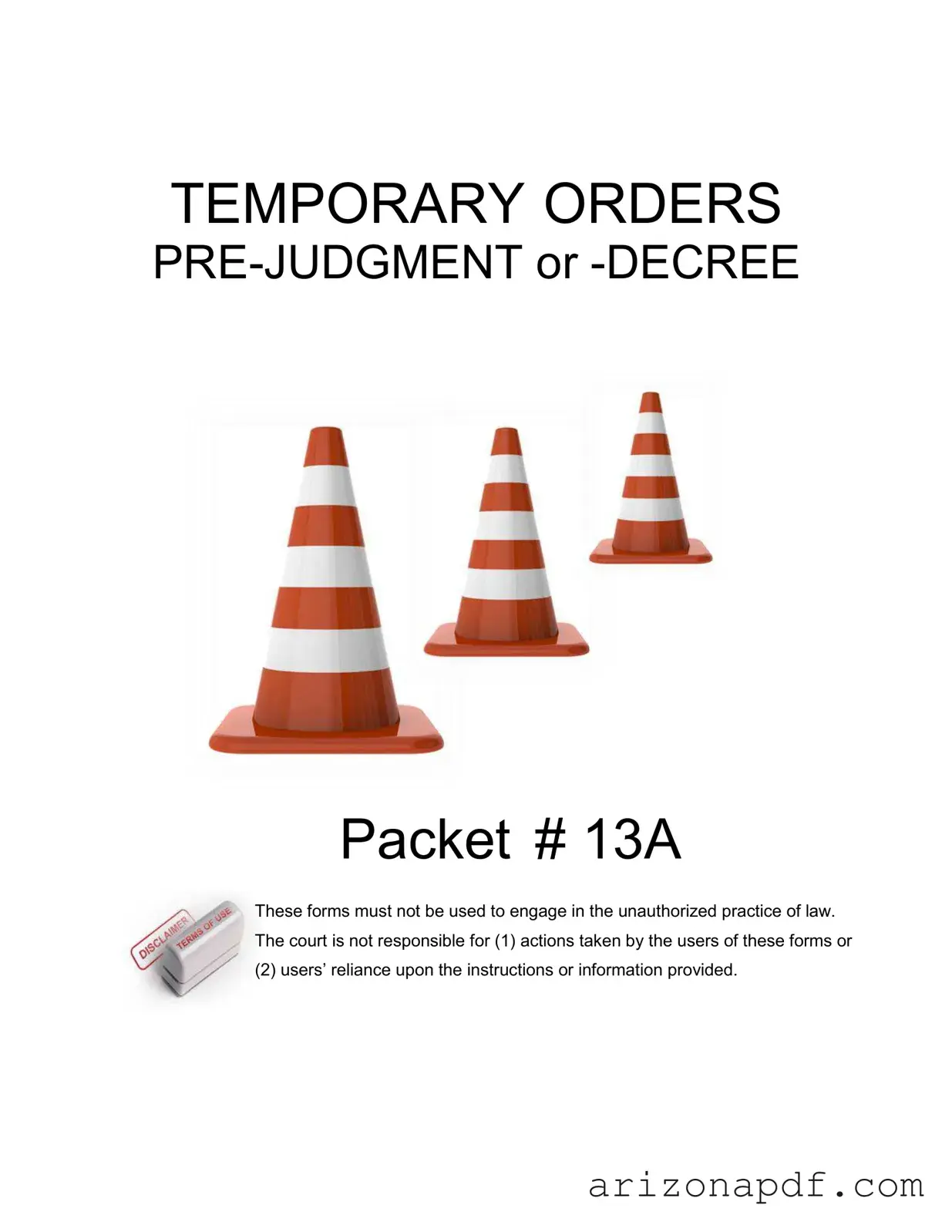 Fill in a Valid Arizona Temporary Orders Template