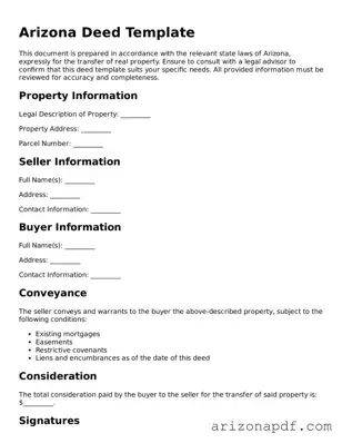 Legal Arizona Deed Document